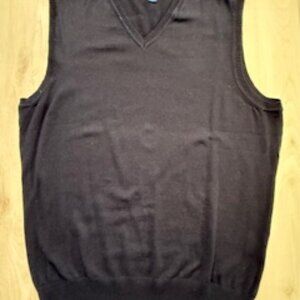 Men's Club Room Black Sweater Vest Large